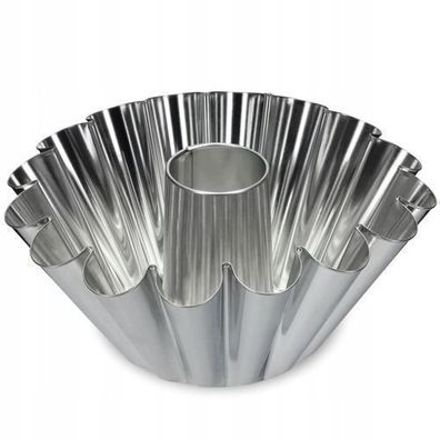 KADAX Gugelhupfform, Kuchenform aus verzinktem Blech, Backform, 22.5 cm, Silber