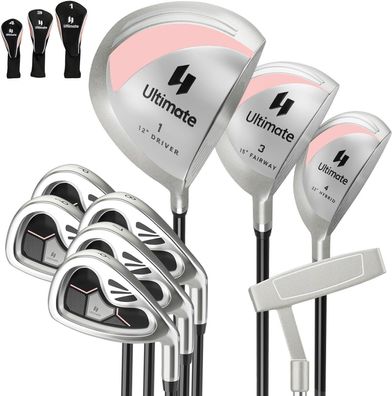 komplettes Damen Golfschl?ger Set, 9/10 teilige Golfschl?gers?tze rechtsh?ndig