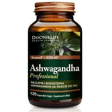 Ashwagandha KSM-66+ Sensoril Extrakt 550mg, 120 Kapseln - Fördert ein Gesundes Leben