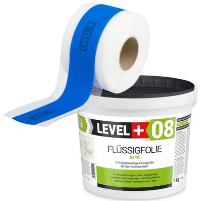 Dichtset Wassersperre Flüssigfolie 7kg Dusche Bad Dichtband 10m SET299