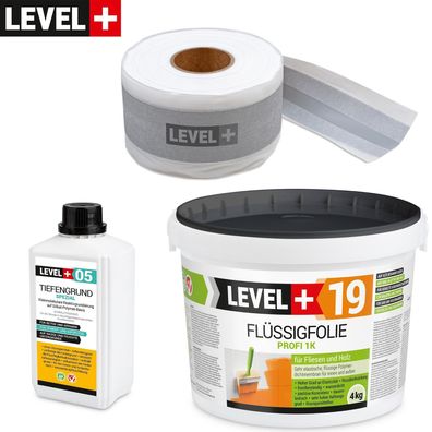 Dusche-Set Dichtset Abdichtung Balkon 4Kg Flüssigfolie Dichtband Dehnzone SET510