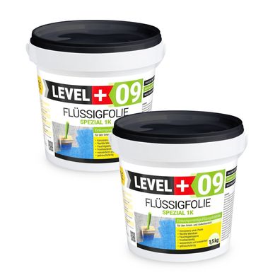 Flüssigfolie Dichtfolie Abdichtfolie Abdichtung Balkon Keller Bad Dusche 3Kg L + 09