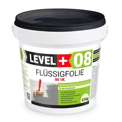 Flüssigfolie in 1K Dichtfolie Abdichtfolie Abdichtung Bad Dusche Küche 1,5Kg L + 08