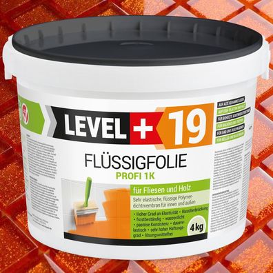Flüssigfolie Profi 4 kg Bad Abdichtung Dichtfolie Innen und Außenbereich RM19