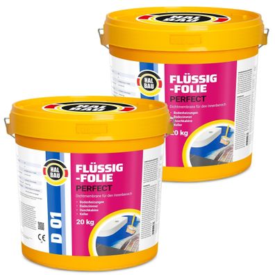 Flüssigfolie 40Kg Wassersperre Dichtfolie Streichfolie Abdichtung Dusche Bad D01