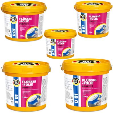 Flüssigfolie Dichtfolie 4-100Kg Wassersperre Streichfolie Abdichtung Dusche Bad D01