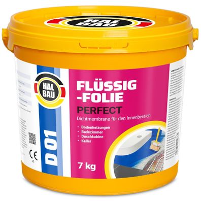 Flüssigfolie Dichtfolie 7Kg Wassersperre Streichfolie Abdichtung Dusche Bad D01
