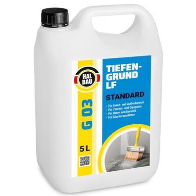 Tiefengrund Tiefgrund LF 5L Voranstrich Farben Tapeten Putz Gips Primer G03