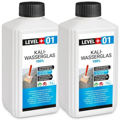 Kaliwasserglas 2L Pur Holzschutz Wasserglas Grundierung Versiegelung RM01