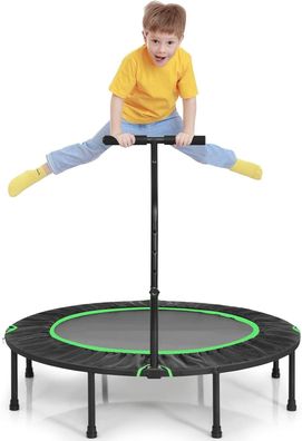 110cm Mini Trampolin faltbar, Fitness Trampolin mit h?henverstellbarem Griff