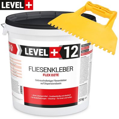 Fertig-Fliesenkleber Natursteinkleber 20kg weiss Kunstoffzahnspachtel SET RM12