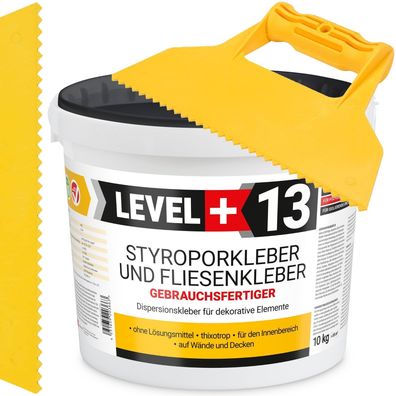 Dispersionkleber Styroporkleber Set 10kg Polymerbasis + Dreieckzahnspachtel RM13