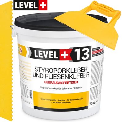 Dispersionkleber Styroporkleber Set 20kg Polymerbasis + Dreieckzahnspachtel RM13