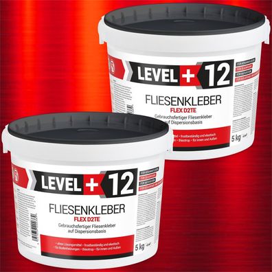 Fertig-Fliesenkleber Naturstein 5 + 5Kg Dispersionkleberr Flexkleber Weiß HQ RM12