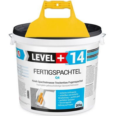 Fertigspachtel 20kg Q1-Q4 Glättspachtel Trockenbau + Fugen-Kunststoffspachtel L+ RM14