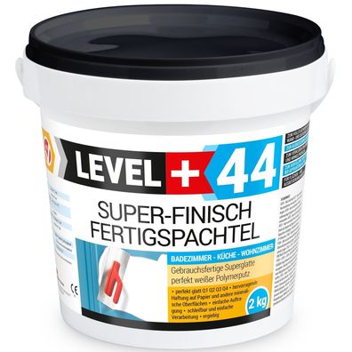 Fertigspachtel 2kg Spachtelmasse Super Finish Masse Q4 Fugenspachtel Bad RM44