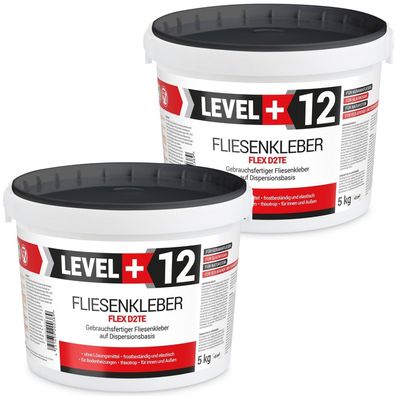 Fliesenkleber 5 + 5 Kg Fertig Dispersionkleber Flexmörtel wasserdicht Top RM12