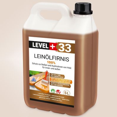 Leinöl Firnis 5L Holzpflege Lackfirnis Holzschutz Leinölfirnis Harzfrei RM33