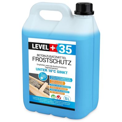 Frostschutz Plastifizierer 5L Beton-Zusatzmittel Betonverflüssiger Level+ RM35