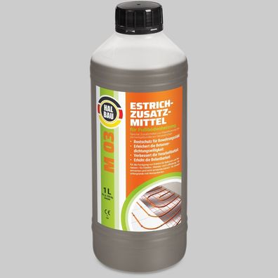 Estrichzusatzmittel 1L Fußbodenheizung Heizestriche Beton Plastifizierer M03