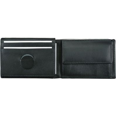 Pride and Soul Mini Geldbörse Etui Geldetui Kombibörse Leder schwarz 42155