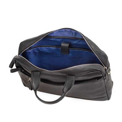 Alassio Laptoptasche TIBER Umhängetasche Businesstasche Leder schwarz 47034