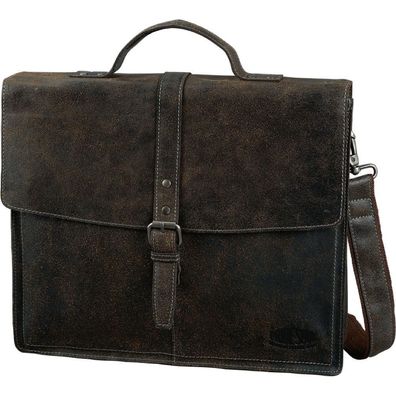 Pride and Soul Businesstasche LUCKY Vintage Umhänge Tasche Leder braun 47190