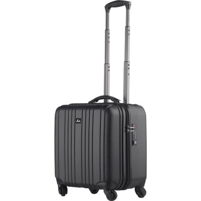 JSA 2 in 1 Reisetrolley Koffer Reisekoffer Businesstrolley ABS-Mix schwarz 45554