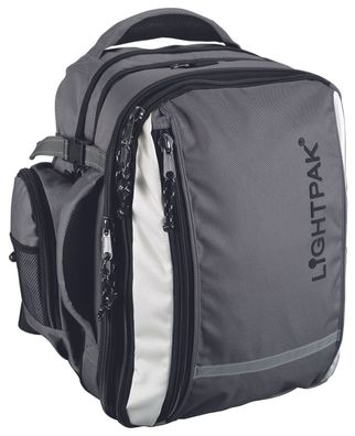 Lightpak Laptoprucksack Vantage Laptopfach Notebook Bordgepäck Nylon grau 46077