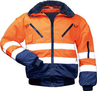 ERIK Warnschutz - Pilot - Jacke, Norway, Tex-Protector, Orange/Marine, Gr.M