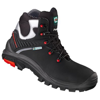 BARI S3 Schnürstiefel ELYSEE® Schwarz/Silber - EN ISO 20345:2011 S3 SRC, Gr.43