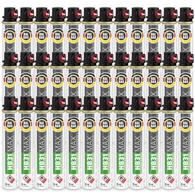 36 Stk. Gaskartuschen Ganzjahresgas, 80 ml 165mm Gas Kartusche (Fuel Cell) HB31