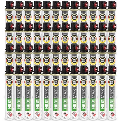 48 Stk. Ganzjahresgas Gaskartuschen 80 ml 165mm (Fuel Cell) Gas Kartusche HB31