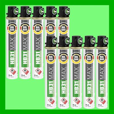 10Stk. Gaskartuschen für Nagler 80ml 1100 Schüsse 165mm grünes Ventil HB31