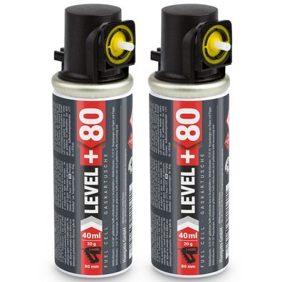 2 Stk. Gaskartusche 40ml /80mm für Stiftnagler gasbetriebene Setzgeräte RM80