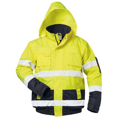 HASSO Warnschutzpilotjacke Gelb/Marine SAFESTYLE® EN ISO 20471/3 EN 343 Gr. XL