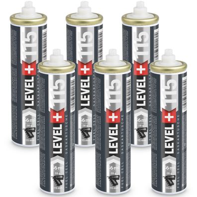 Gaskartuschen 115mm für Nagler Fuel Cell 6 St. Ersatzgas ca.1000 Schüsse L+115