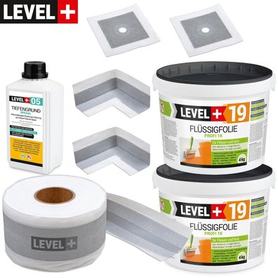 Abdichtung Dichtset Dusche-Set Flüssigfolie Holz 8kg Dichtband Ausdehnbar SET508