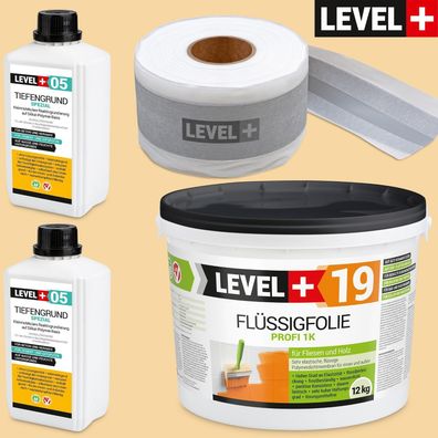 Abdichtung-Set Dichtset Balkone Bad Flüssigfolie 12kg Dichtband Dehnzone SET524