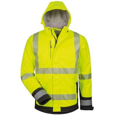 MELVIN Wattierte Warnschutz-Softshelljacke ELYSEE® Gelb/Schwarz, EN 471/3 Gr.2XL