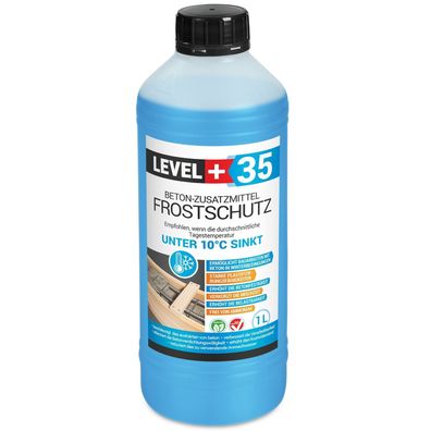 Beton-Zusatzmittel 1L Frostschutz Plastifizierer Betonverflüssiger Level+ RM35