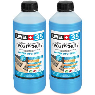 Beton-Zusatzmittel 2L Frostschutz Plastifizierer Betonverflüssiger Level+ RM35