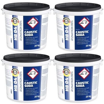 Ätznatron Microperlen Caustic Soda 80kg Natriumhydroxid NaOH Reiniger HB04