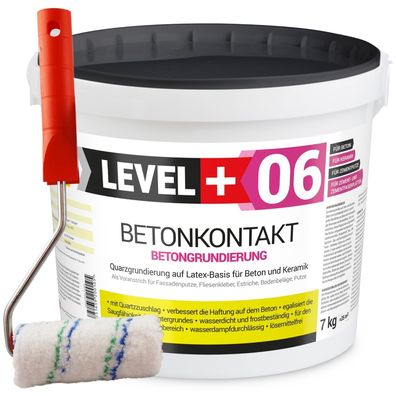 Betonkontakt Putzgrund Haftbrücke 7Kg Holz OSB + Farbroller 10cm Mikrofaser RM06