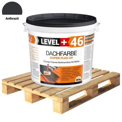 Dachfarbe 20kg x24 Dachlack Sockelfarbe Palette 480kg Anthrazit Schutzlack RM46