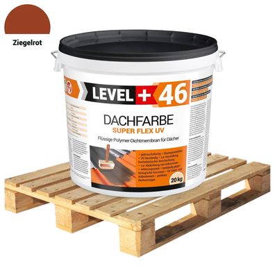 Dachfarbe 20kg x24 Dachlack Sockelfarbe Palette 480kg Ziegelrot Schutzlack RM46