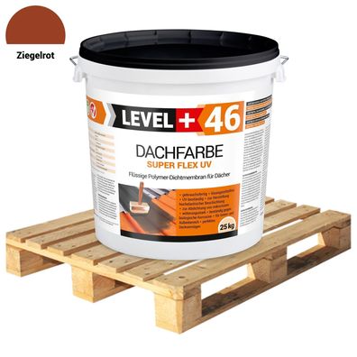 Dachfarbe 25kg x24 Dachlack Sockelfarbe Palette 600kg Ziegelrot Schutzlack RM46