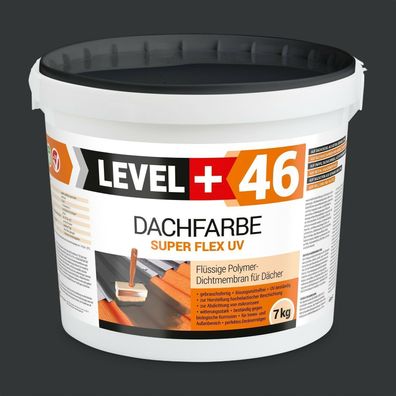 Dachfarbe 7,0Kg Super Flex Dachlack Sockelfarbe elastisch Anthrazit RM46