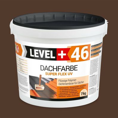 Dachfarbe flexibler Dachanstrich Schutzanstrich Profi Haussockel Braun 7,0Kg L+46