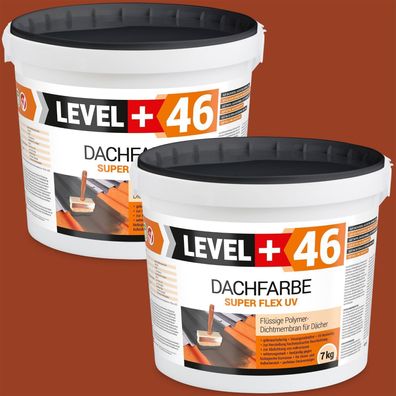 Dachfarbe Sockelfarbe 14,0kg Flexibler Dachlack UV-beständig Ziegelrot RM46